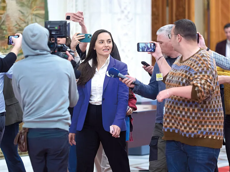 Anamaria Gavrilă, unul dintre „moștenitorii politici“ ai populistului Călin Georgescu, eliminat din cursa prezidențială. Ea se situează clar de partea lui Trump - Foto: Profimedia Images